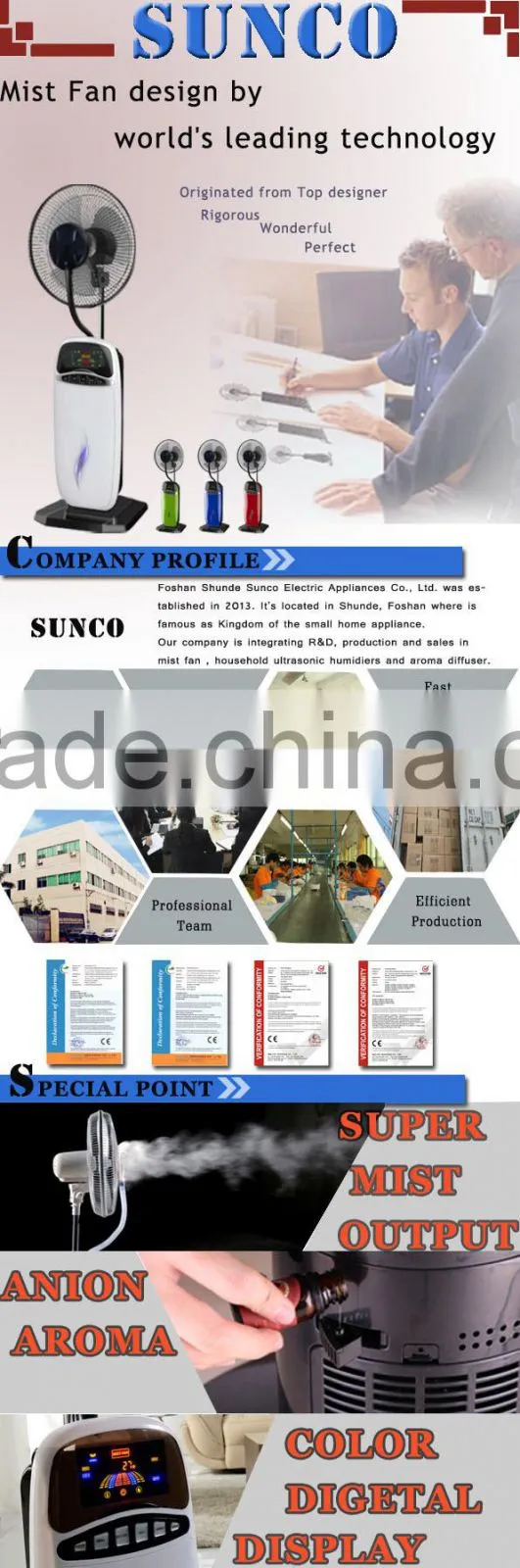 water spray cooling fan water mist fan