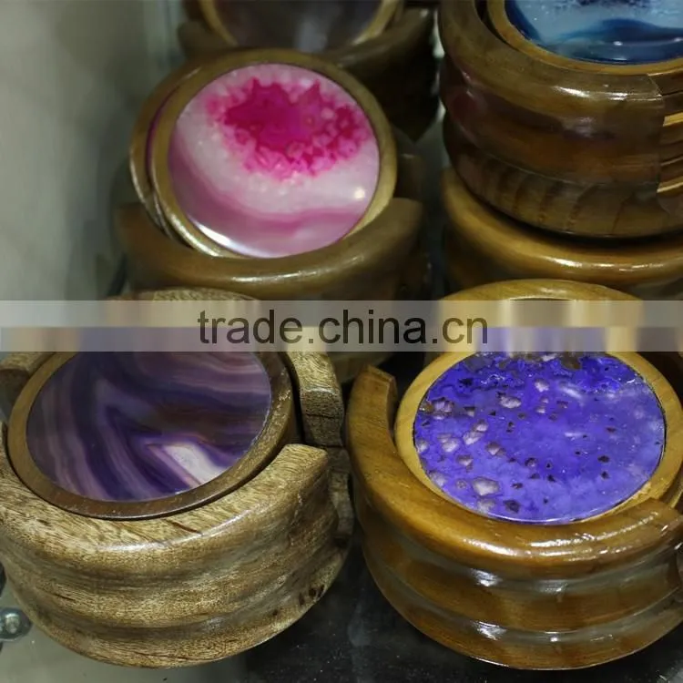 Hot Sale Natural Agate Cup Coaster for Gift
