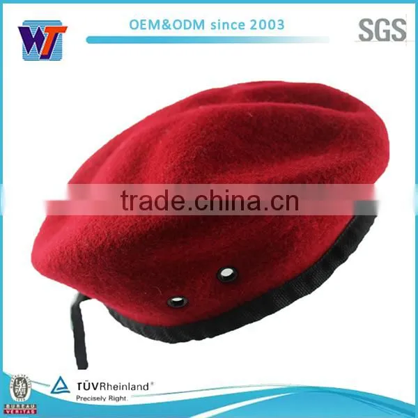 2015 wool green with string for men army beret cap