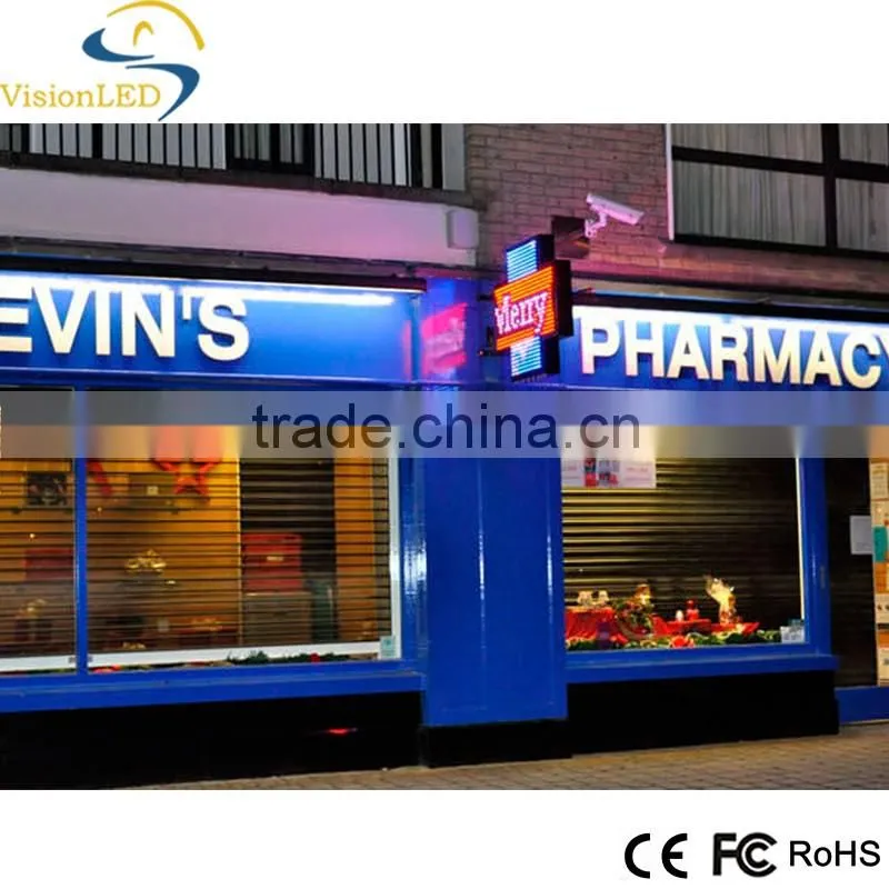 LED Electronic Pharmacy Cross Signs Graphic Screens