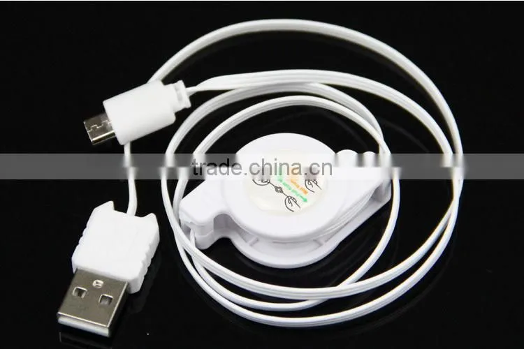 Hot selling micro 5pin retractable usb cable high speed and quality