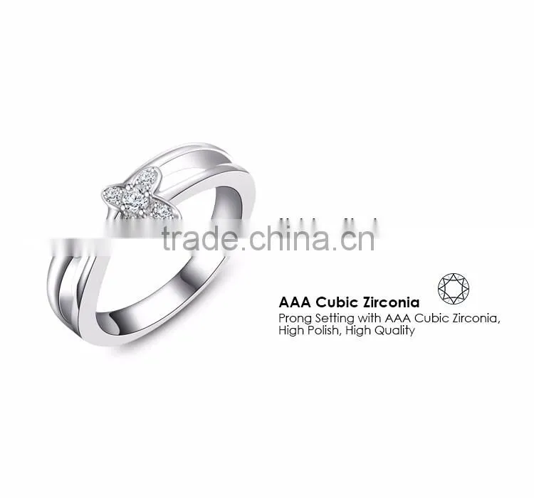 Stainless steel new design ladies finger ring