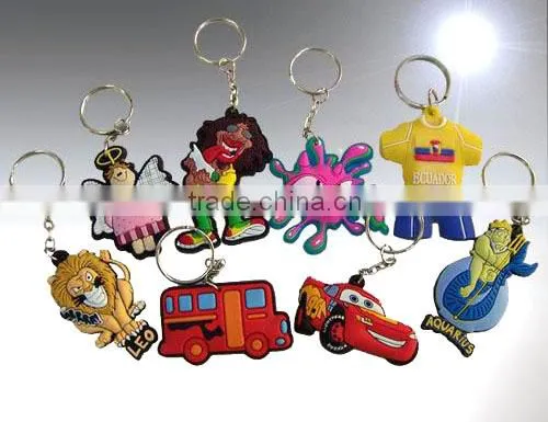 factory supply metal keychain . PVC soft keychain with lovely design . gift key chain