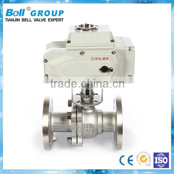 electric actuated 304 ss full bore ball valve