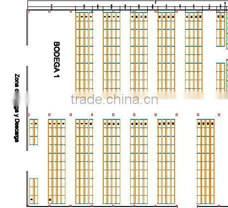 Steel box beam double deep pallet racking for warehouse