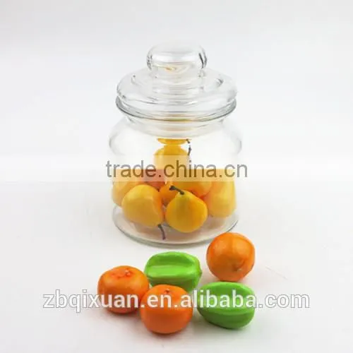 900ml Beautiful Glass Candy Jar with Lid