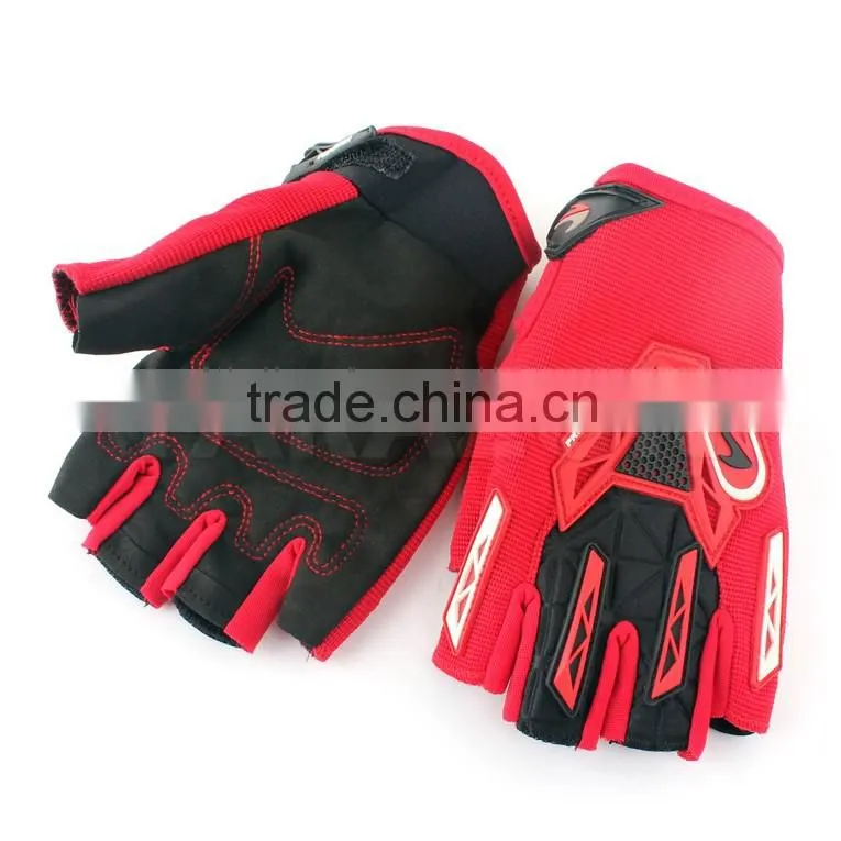 High Quality Motorcycle Red Fingerless Driving Gloves