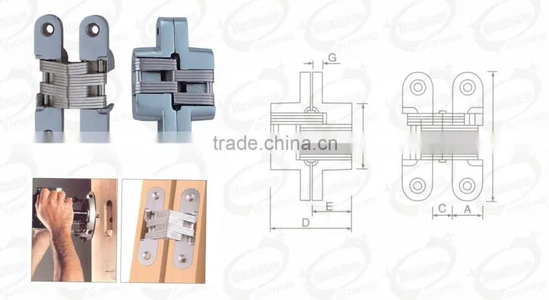 Zinc alloy concealed hinge