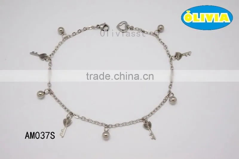 Olivia Jewelry New Design Wholesale Stainless Steel Gold Charm Anklet/Bracelet Designs
