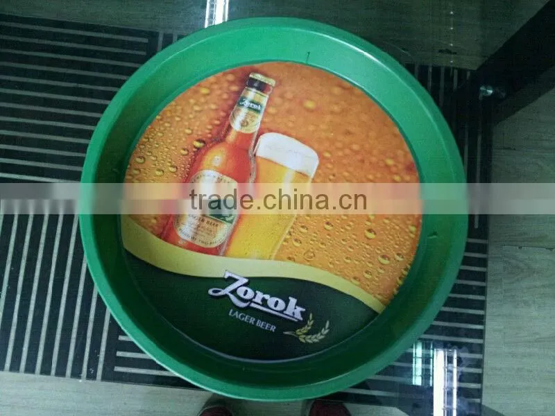 pastic non-slip custom black plastic plate for food serving