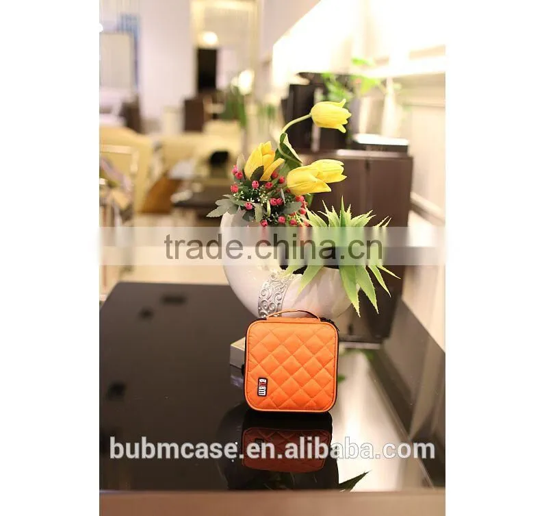 Fashion Orange Bubm 32 Capacity PVC Fabric DVD Case CD Holder personalized cd case multi disc dvd cases