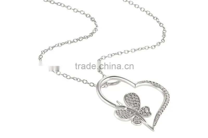 fashion 925 sterling silver necklace for lovers silver couple necklace