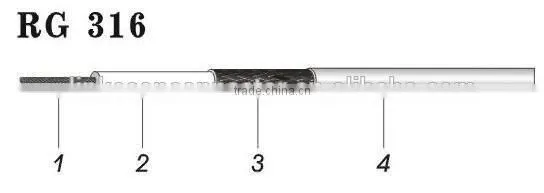 RF connector MMCX Female to MCX Male jumper cable RG316