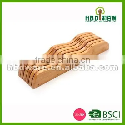 Kitchen bamboo knife block , knife holder , drawer bamboo knife block