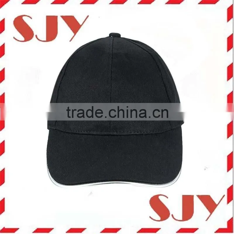 LED glowing light flashing 6 panel sports cap