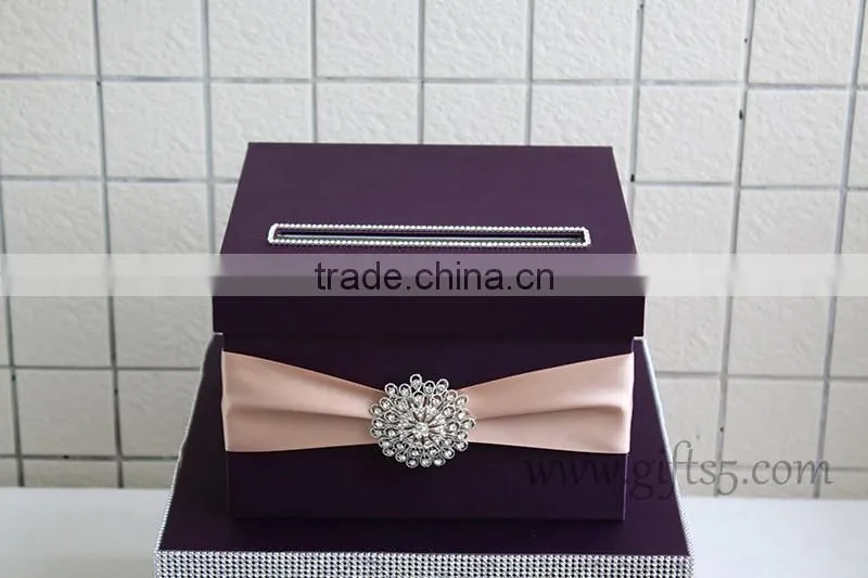 Elegant wedding card box holder with photo frame