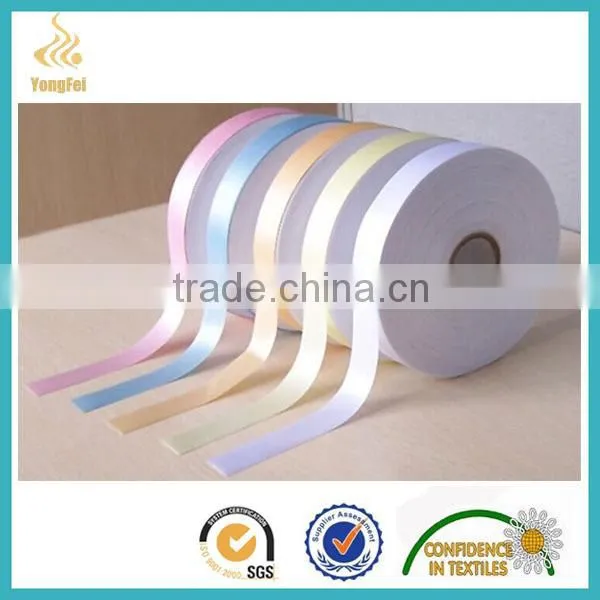 Satin woven edged ribbon