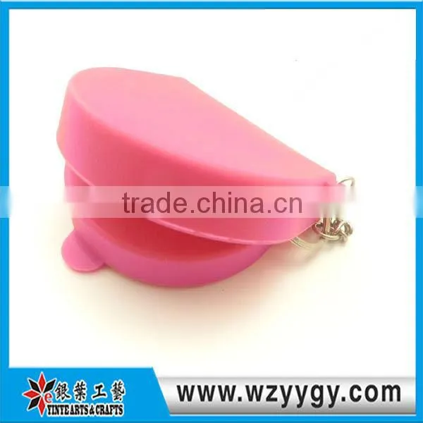 costom rubber silicone purse with keychain