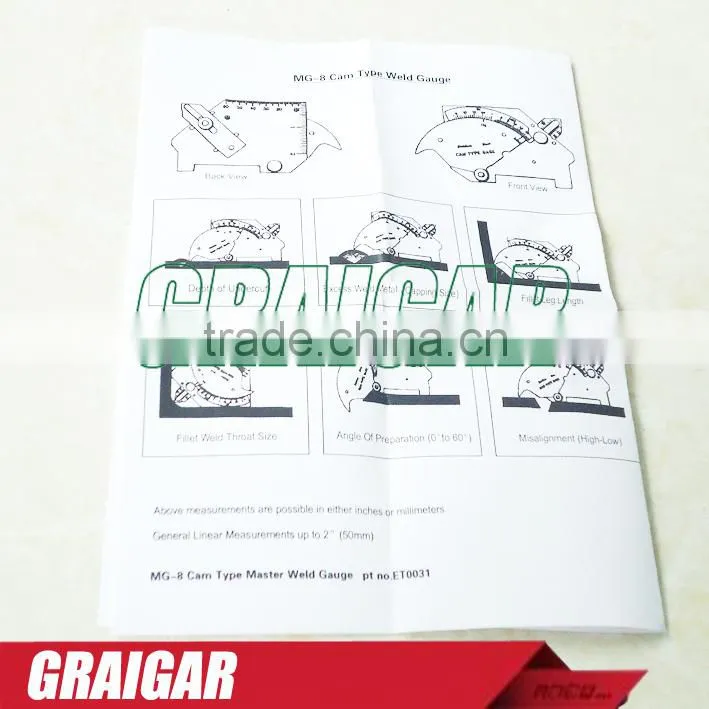 Bridge cam gage Test Ulnar MG-8 Welding Gauge Gage C50 Test Ulnar For Welder Inspection