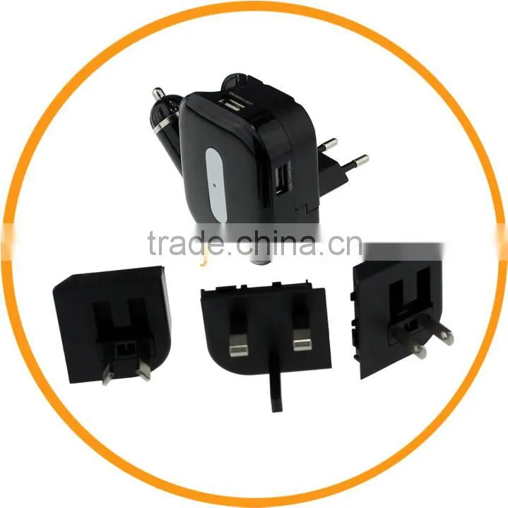 UK, EU, US, AU Plug Universal Travel Adapter with USB Charger Car Charger from Dailyetech