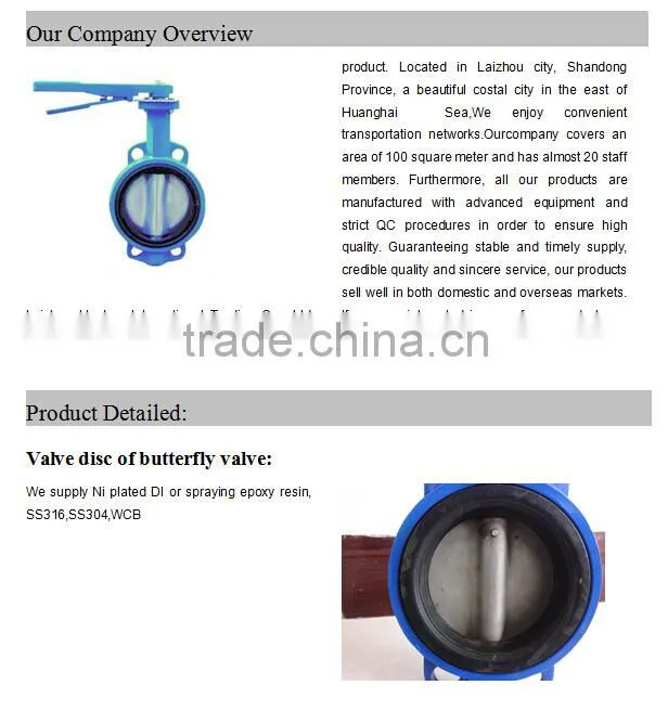 Type A Manual-Operated Wafer Butterfly Valve with factory direct price