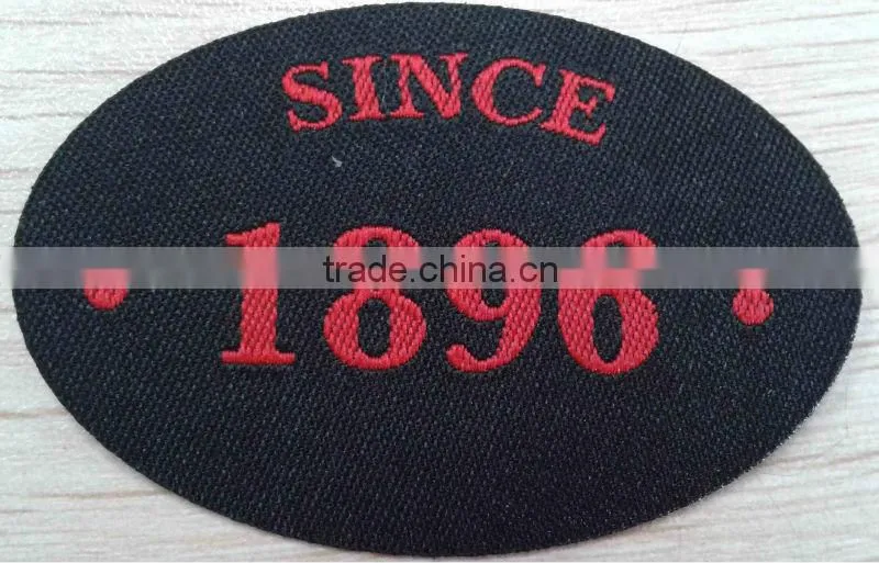 custom machine woven patches for garment