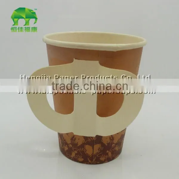 disposable paper cups coffee cups China made 7oz paper Cup with handlealibaba china
