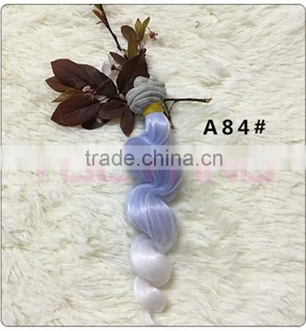 High Temperature Wire Fiber Curly Hair Weft for DIY BJD Doll Hair
