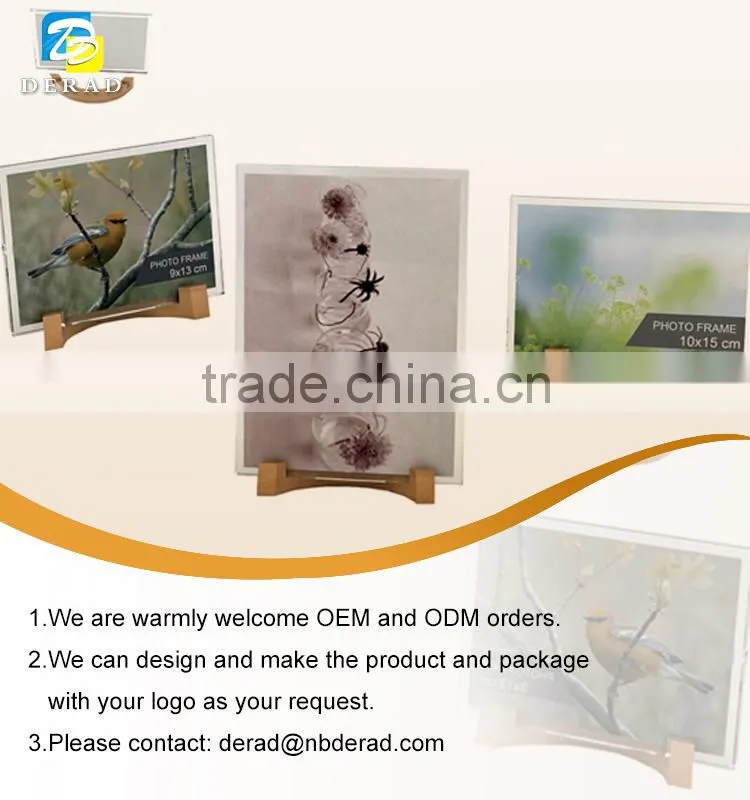 4x5 Dispaly Stand Product Acrylic Picture Frame Wood Frame