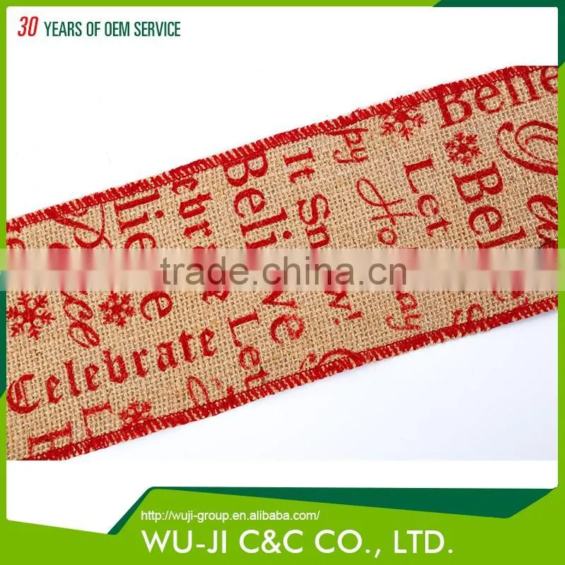 High quality natural jute ribbon burlap ribbon roll