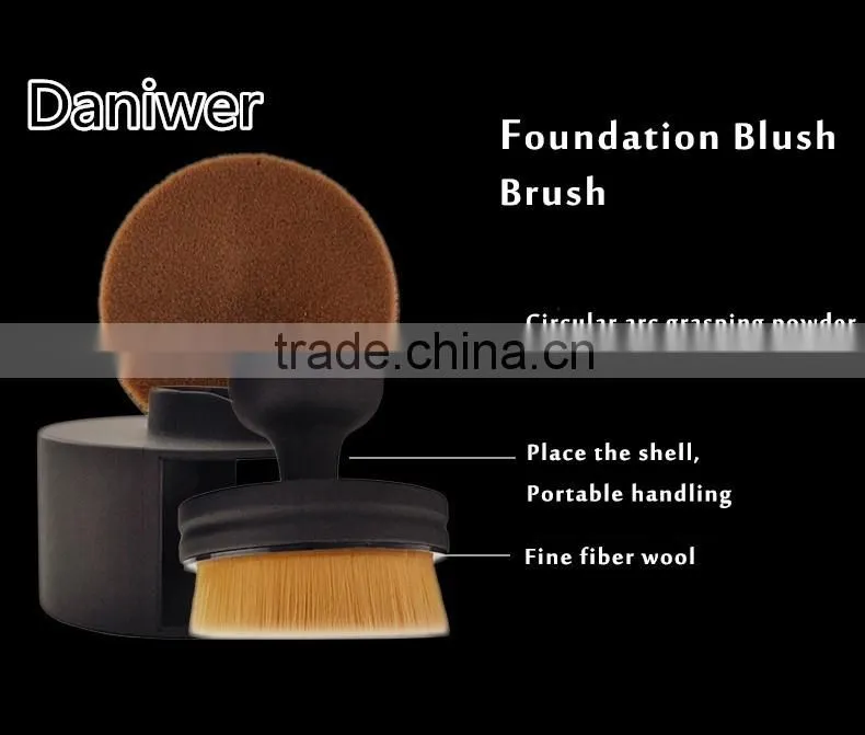 New Arrival O! Circle Oval Brush Style Foundation Makeup Air Brush Loose powder Synthetic Hair Brush Big One