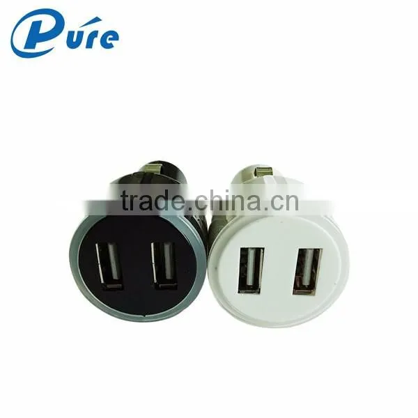 Splendid mini car battery charger 2 usb electric car charger made for iPhone/iPad/Samsung