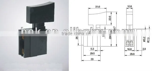 Electric tool switch 6A 250v 5e4 power tool switch for Hitachi BK-030