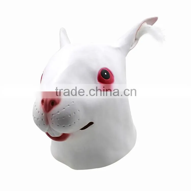 halloween props lovely Female head rubber rabbit Mask
