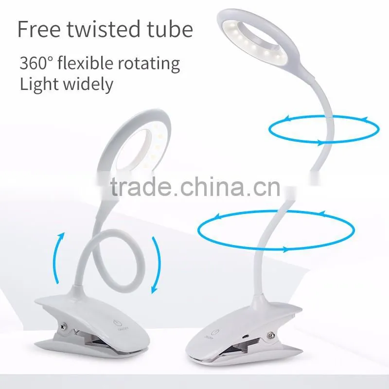3W LED Table desk Lamp with Clips clamps dimmer switch indoor lamp