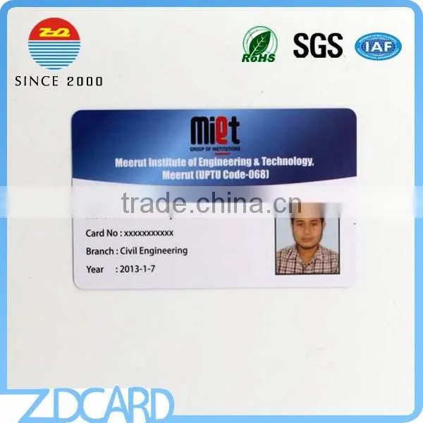 China supplier employee id card/photo id card wholesale