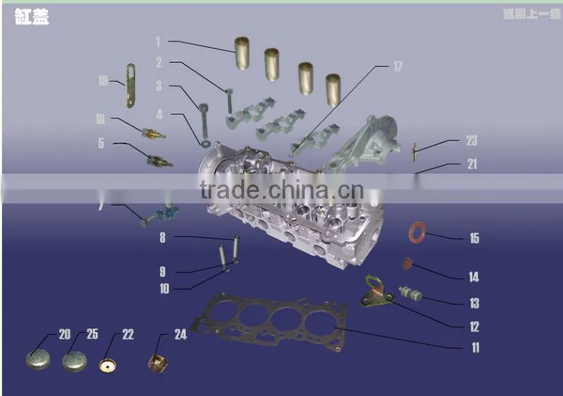472-1003010 original engine chery qq parts, chery cylinder head