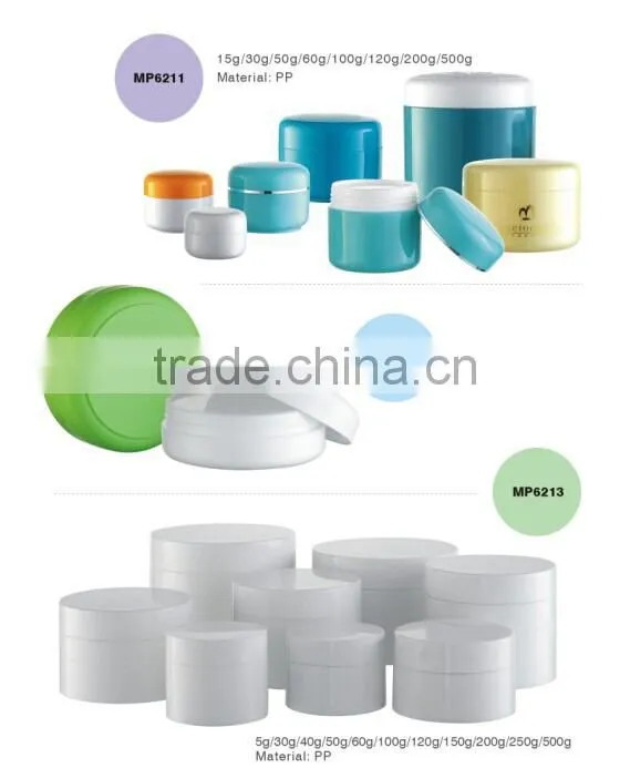 MP6211 PP Luxury acrylic cosmetic jar Big Round Shape Acrylic Cosmetic Hair Cream Jar ,cylinder shape cream jar