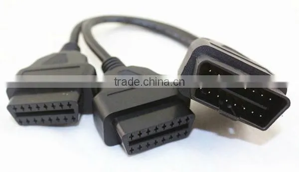 OBD2 Splitter Y Cable,J1962 Male Connector to 2pcs J1962 Female Connector,