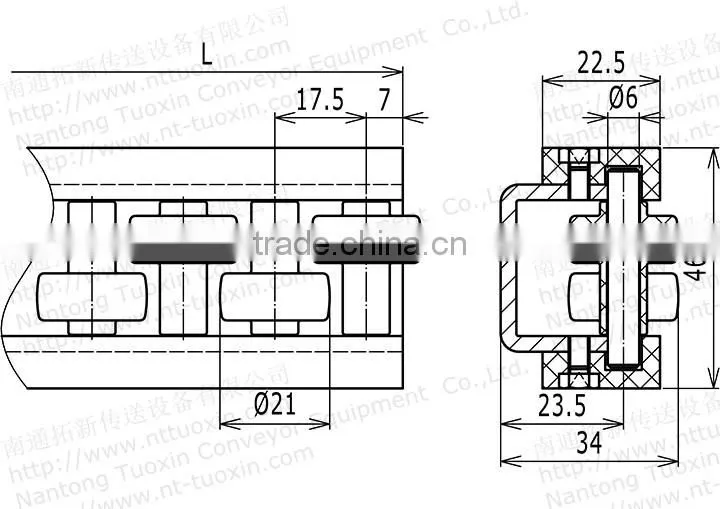 G9 Straight Run Roller Side Guide