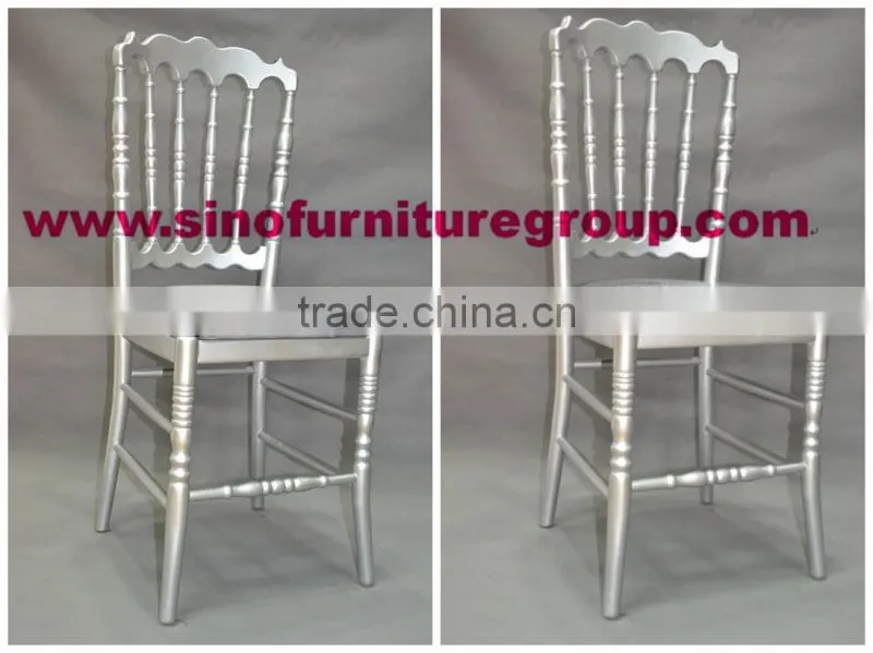 New Arrival---Classical Silver Wood Napoleon Chair