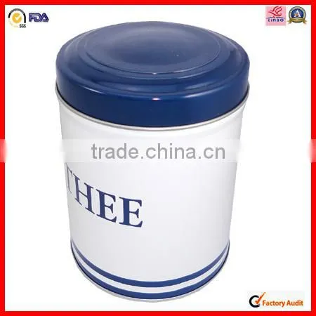 tea tin metal decorative round tin boxes with lids