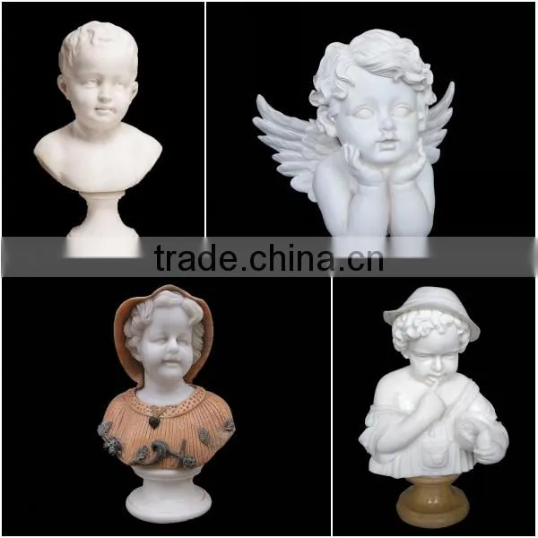 Hand Carved Marble Man Bust Statue for Sale