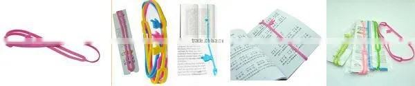Hot Promotionl Gift Silicone Finger Elastic Bookmark,Silicone Bookmark