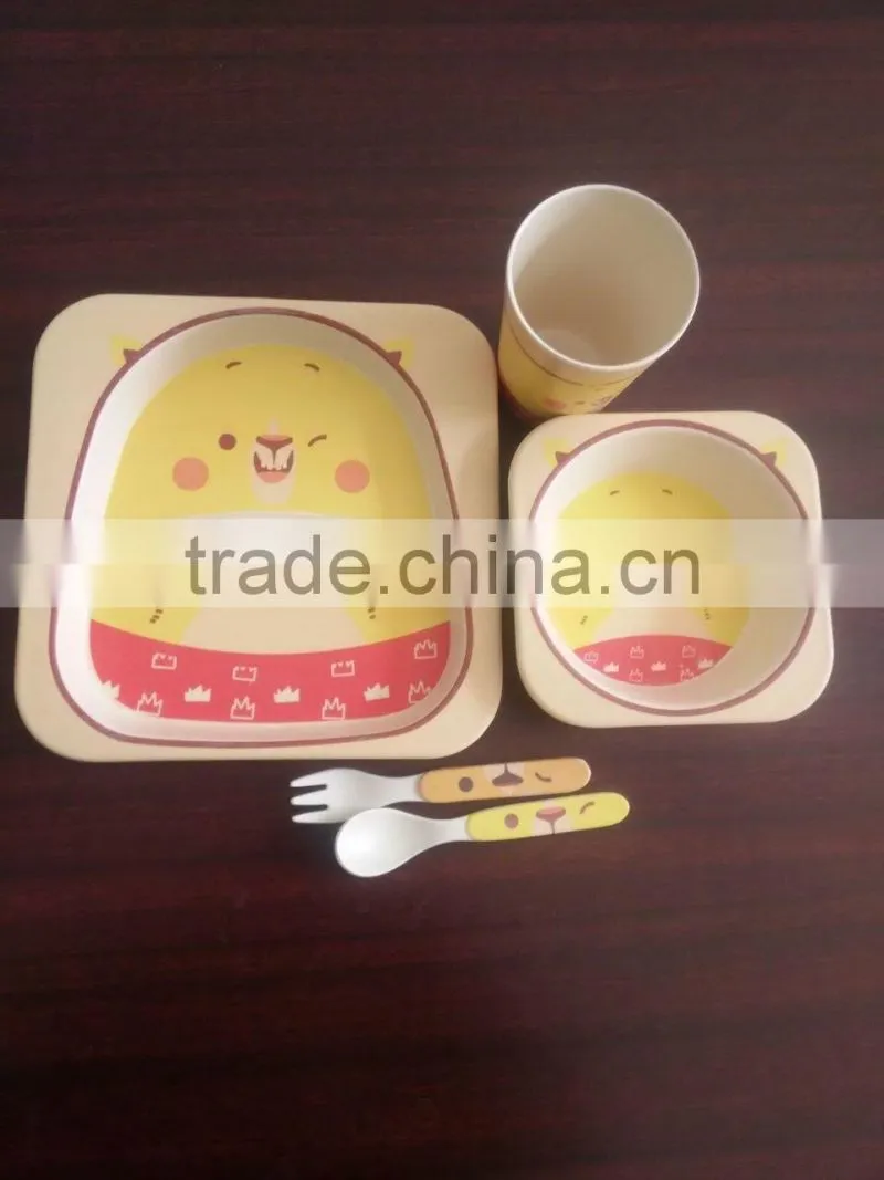 Bamboo Fiber Kids Dinnerware five sets,eco-friendly