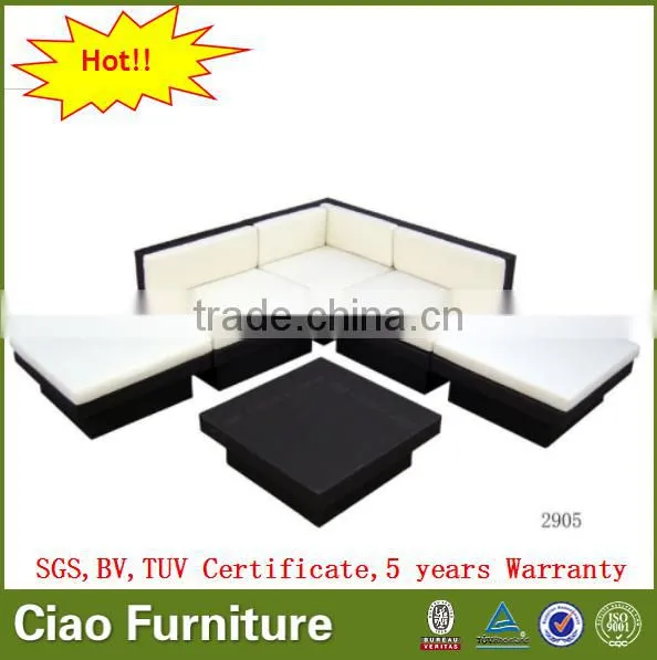 Outdoor corner rattan sofa set PE wicker garden furniture