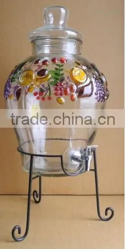 PJ24 clear glass drinking dispenser