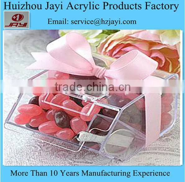 Square Acrylic lucite bride and groom wedding favor gift box