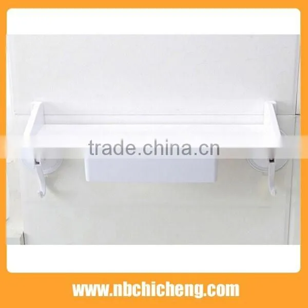 High quality fashion wall storage rack plastic suction storage holder