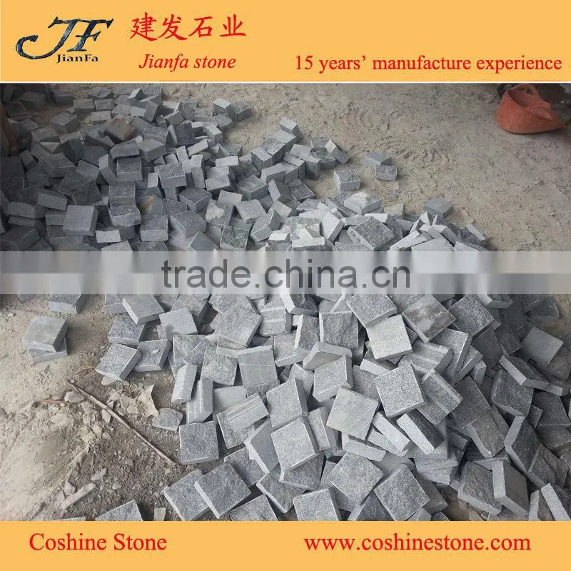 Natural split stone grey granite curbs paving stone